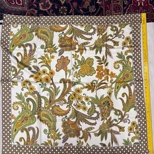 Vintage Talbots Geometric and Paisley Silk Scarf NWOT